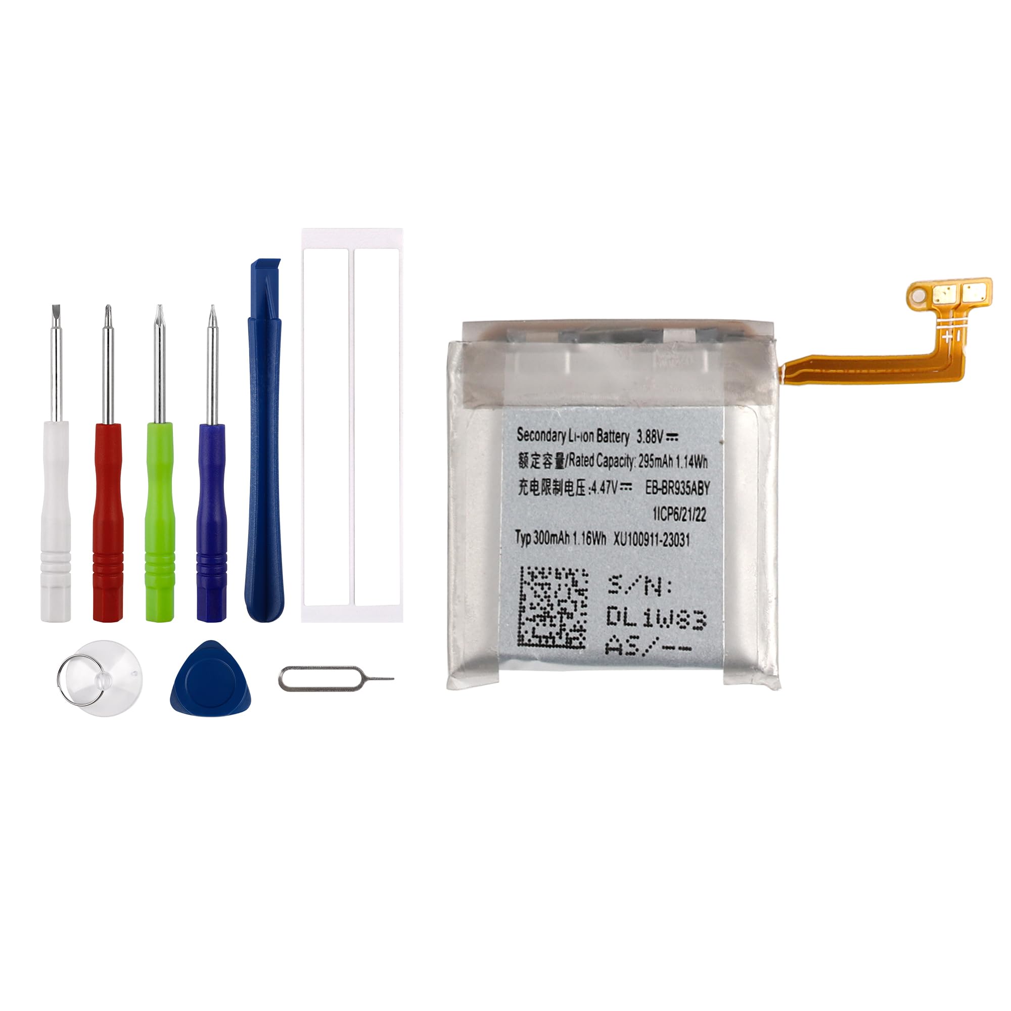 Vvsialeek New EB-BR935ABY Replacement Battery for Galaxy Watch 6 40mm SM-R930 SM-R935 SM-R935U with Technical Toolkit.