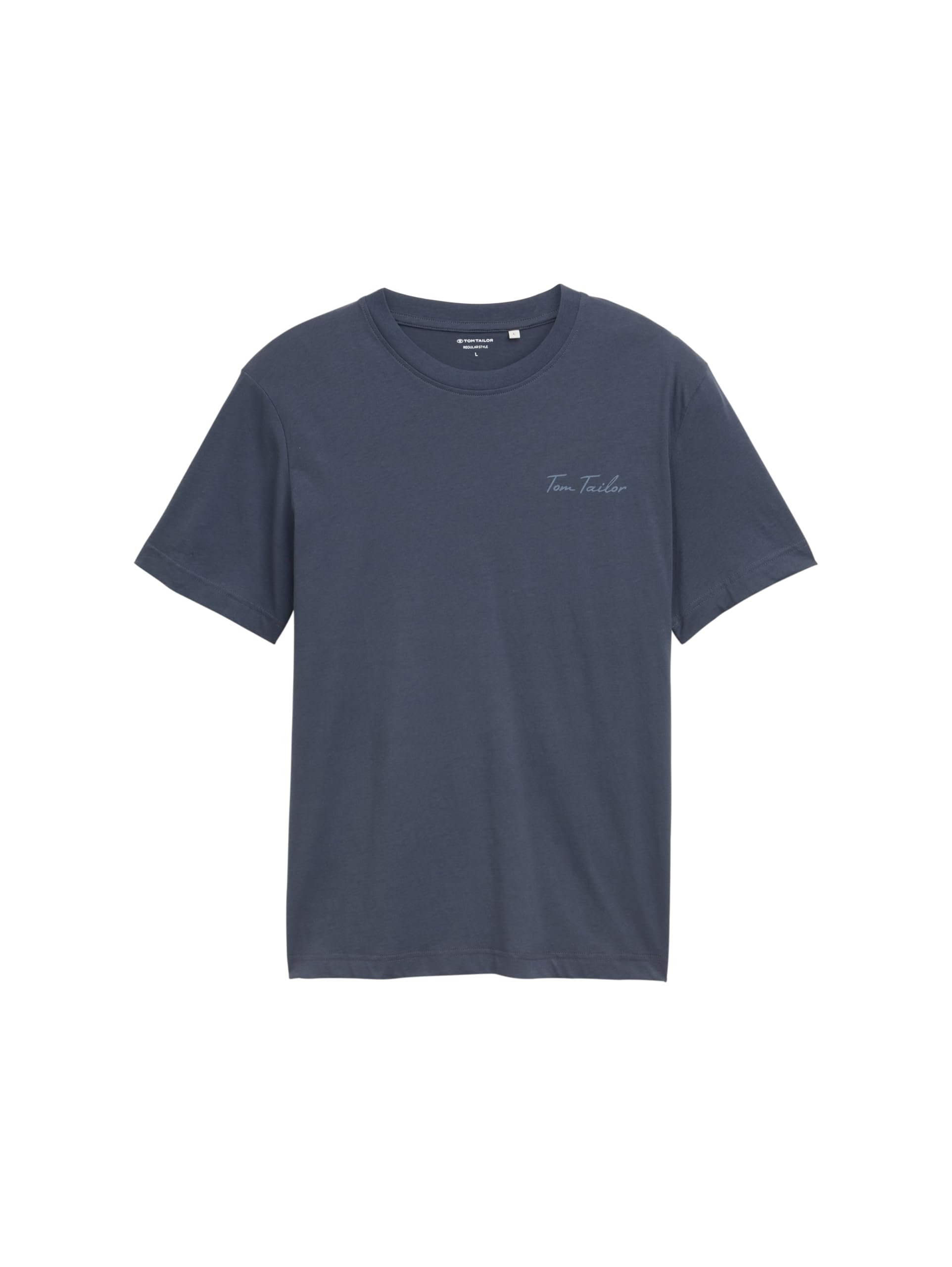 Tom Tailor Herren Basic T-Shirt mit kleinem Logo-Print