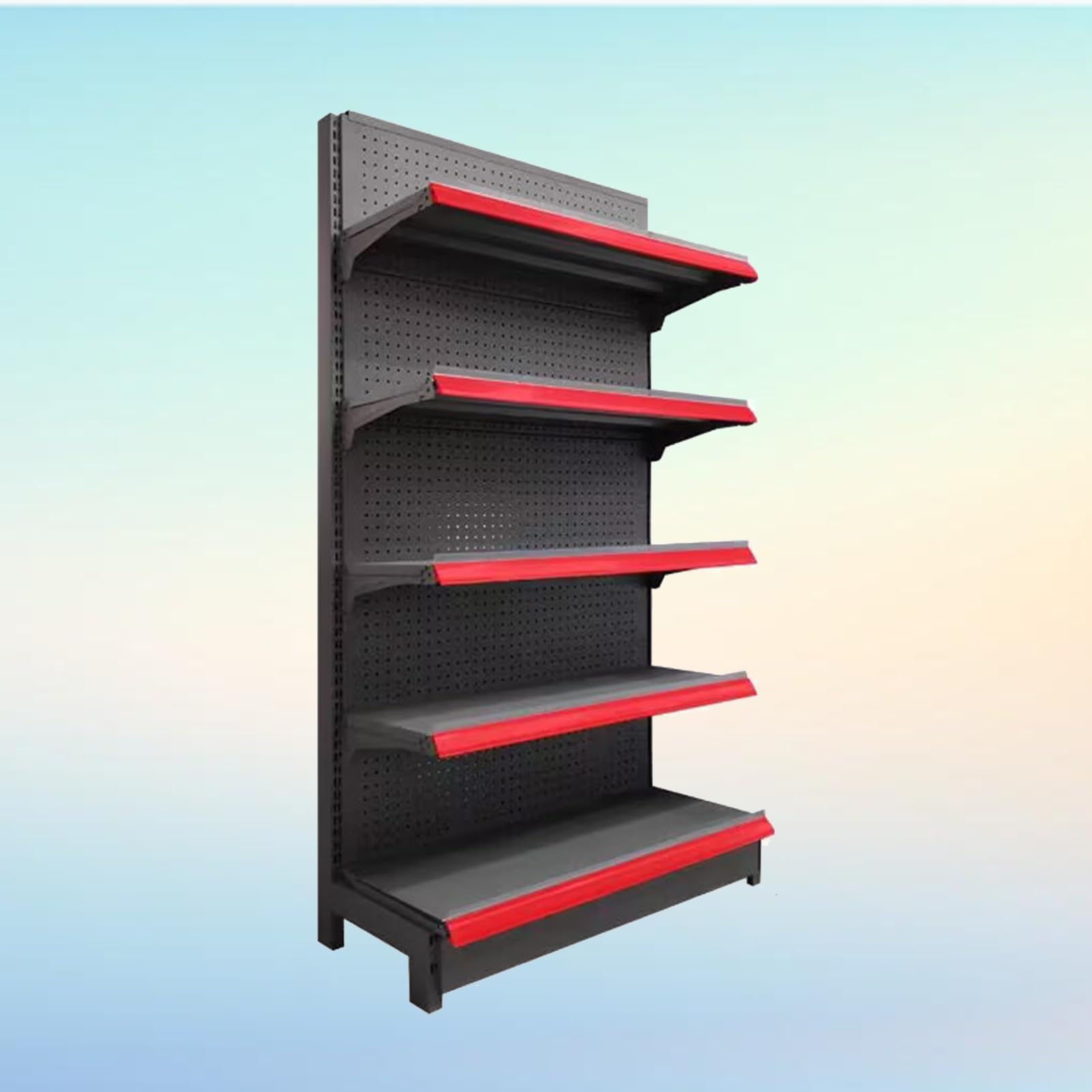 Retail Gondola Shelving Wall Display Rack - Supermarket Shelves, Convenience Combination Shelves?for Retail Convenience Grocery Office Supply Or Liquor Stores(Small,120 * 43 * 165cm)