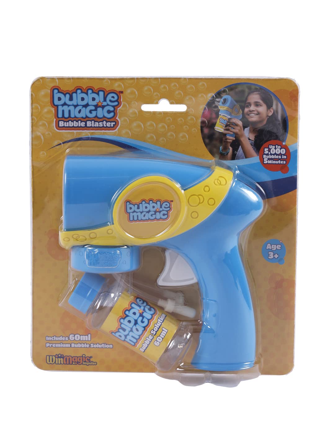Bubble Magic Turbo Powered Bubble Blaster Includes Bubble Solution Bottle 60ml, Exciting Bubble Fun and Safe for Kids 3 Years and Above (B09V2WCMS2) Amazon Price History, Amazon Price Tracker