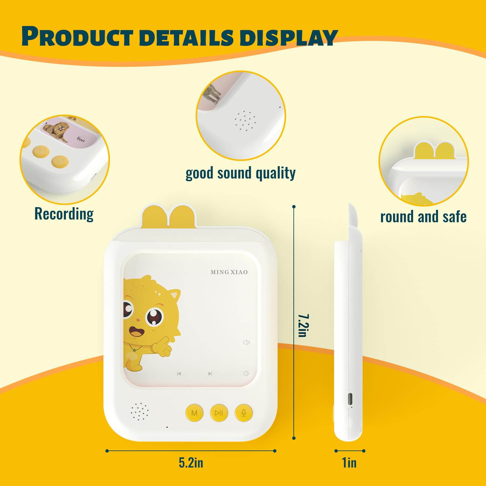 MING XIAO Talking Flash Cards, Montessori Learning Toy with 700+ Words, Built-in Stories & Songs - Image 2