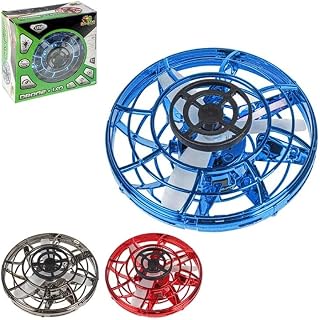 Drone Ufo com Sensor Brinquedo Disco Voador com Helices Protegidas Spinner Bolinha Que Voa Usb Multicor Led Para Crianças Infantil