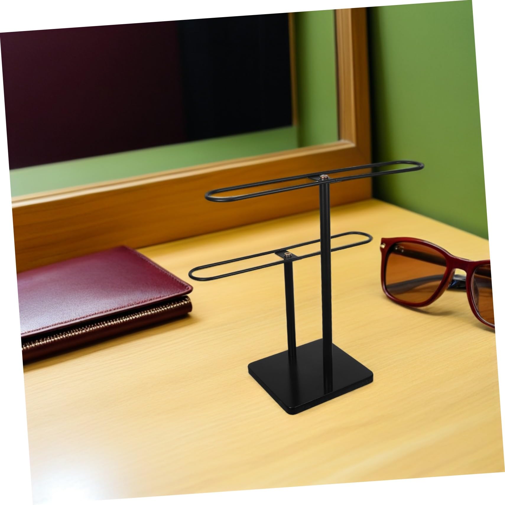 GALPADA 2nivel Estante para Guardar Gafas de Metal Organizador de Gafas de Sol Expositor para Tocador y Escritorio