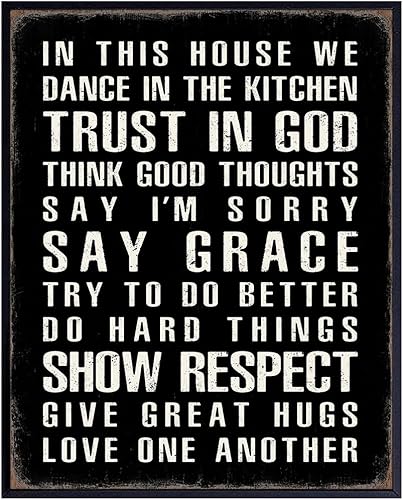 Family Signs for Home Decor Poster - 8x10 Christian Art - Religious Decor - Family Home Decor - Motivational Sayings - Inspirational Quotes - God