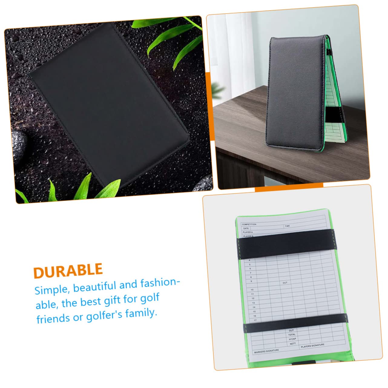 ifundom Cuaderno de Puntuación Profesional y Portátil Funda de PU Compatible con Tarjetas de Puntuación Protección contra Agua y Arañazos