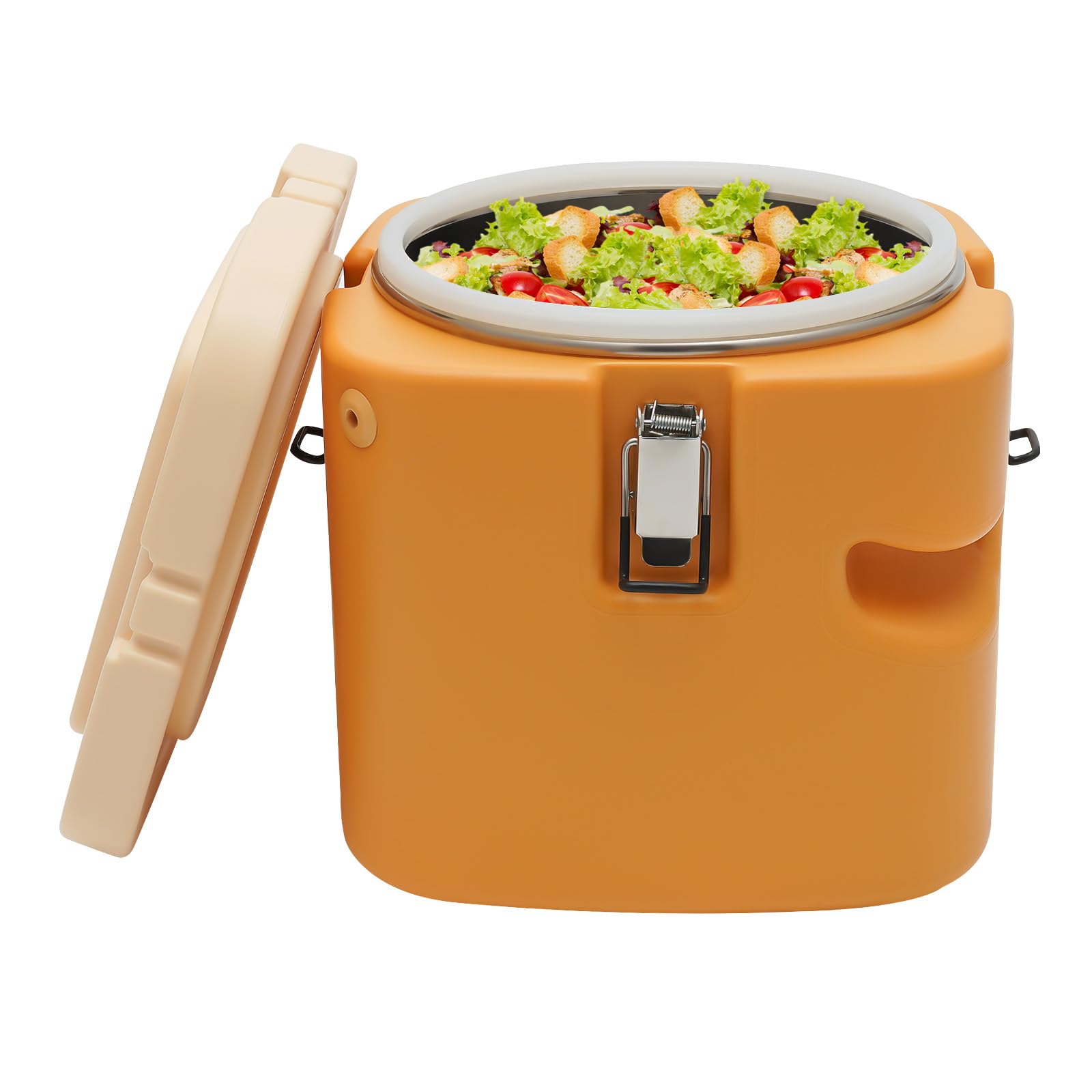 Ginelm 2.5 Gallon Insulated Soup Container, Lunch Warmer Portable for Work, Commercial Food Warmer for Hot or Cold, Hot Box for Catering, Food Cooler for Restaurant, Canteen, Home (Yellow)