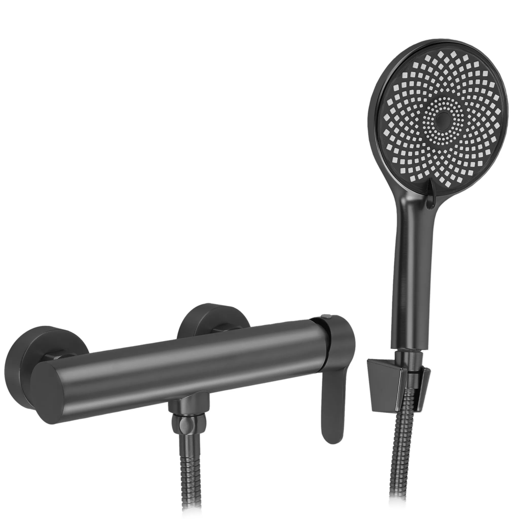 B&Q - Shower Faucet  Arcos Titanium 18X20X10Cm