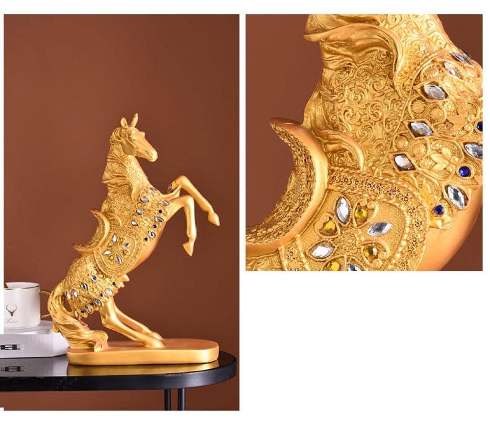 金色の馬の彫刻 Yahoo!オークション - 金の馬 跳馬 躍進 財運 ゴールド オブジェ
