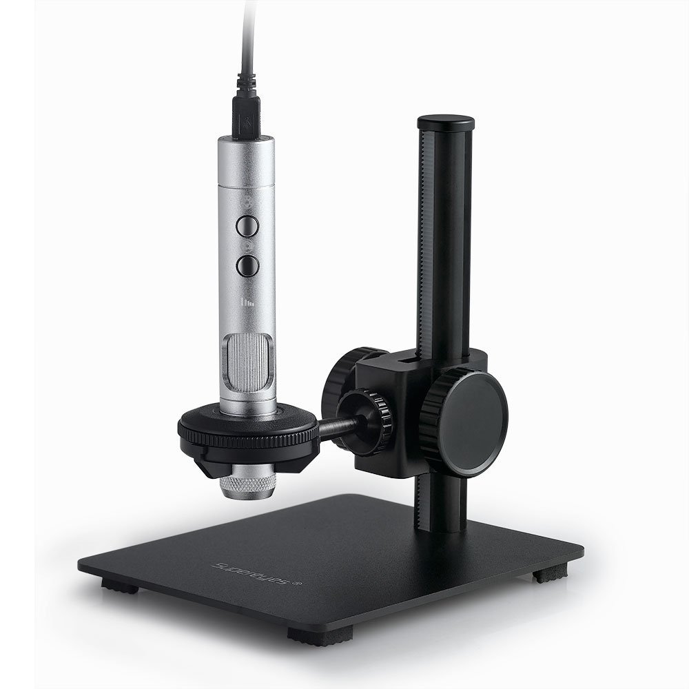 Handmikroskop – 13 MP 500X USB 3.0 tragbares Stereo-Digital-Mikroskop mit austauschbaren 4 optionalen Objektiven, Ständer und Lichtquellenlupe B013 B011 3.0