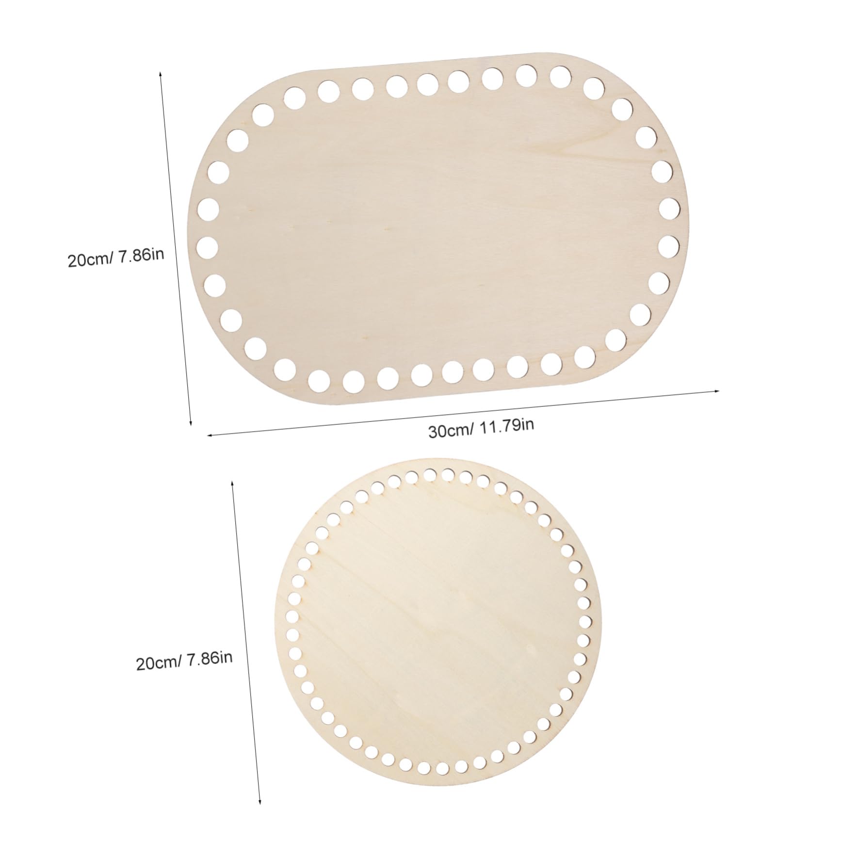 Beatifufu Mosese Style Basket Bottoms 4pcs Wooden Basket Bases for Crochet Natural Wood Bases