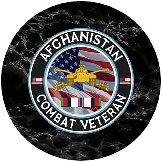 Us Armor Branch Insignia Veteran Afghanistan Combat Veteran Round Acrylic Fridge Decor 2.17 Inch Decorative Kitchen Office Decor6