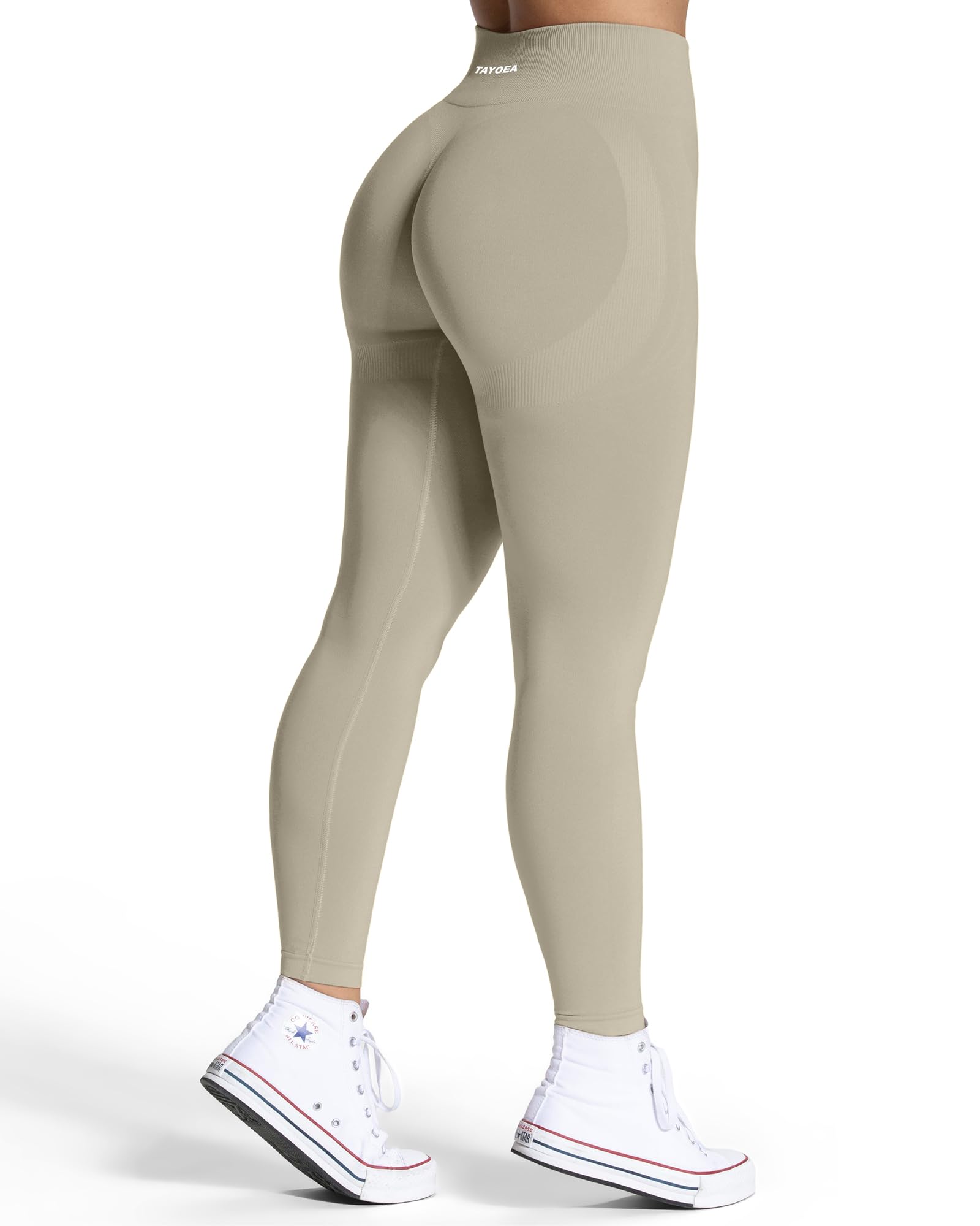 TAYOEA Sport Leggings Damen Push Up Booty Lifting Sportleggins Seamless Scrunch Butt Sporthose für Yoga Gym und Alltag