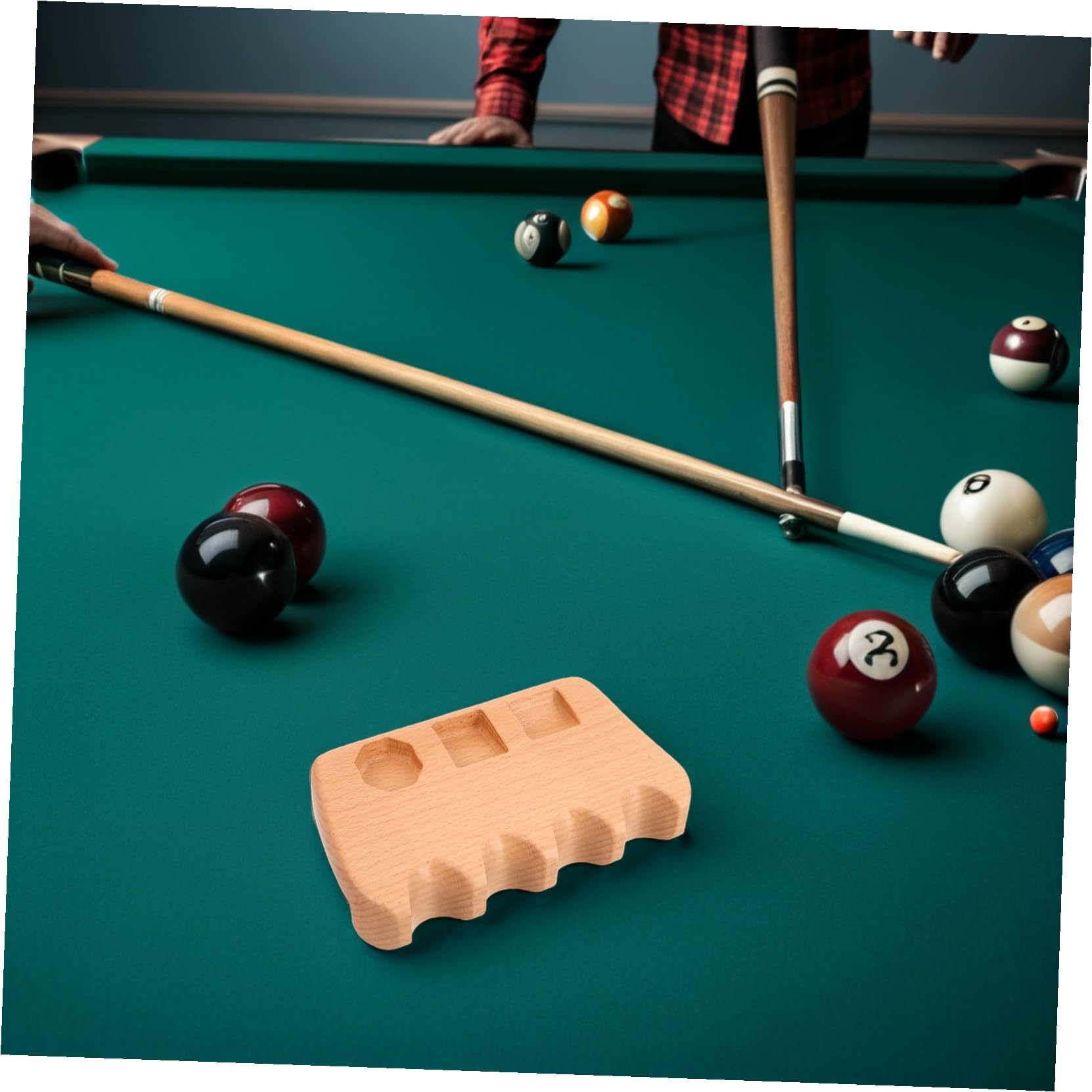 Sosoport Queuehalter Aus Massivholz Queue-tischhalterung Für Billard Snookerqueuehalter Mit Queuekralle Queueständer Für Queueaufbewahrung Billardqueue-halter Für Tisch