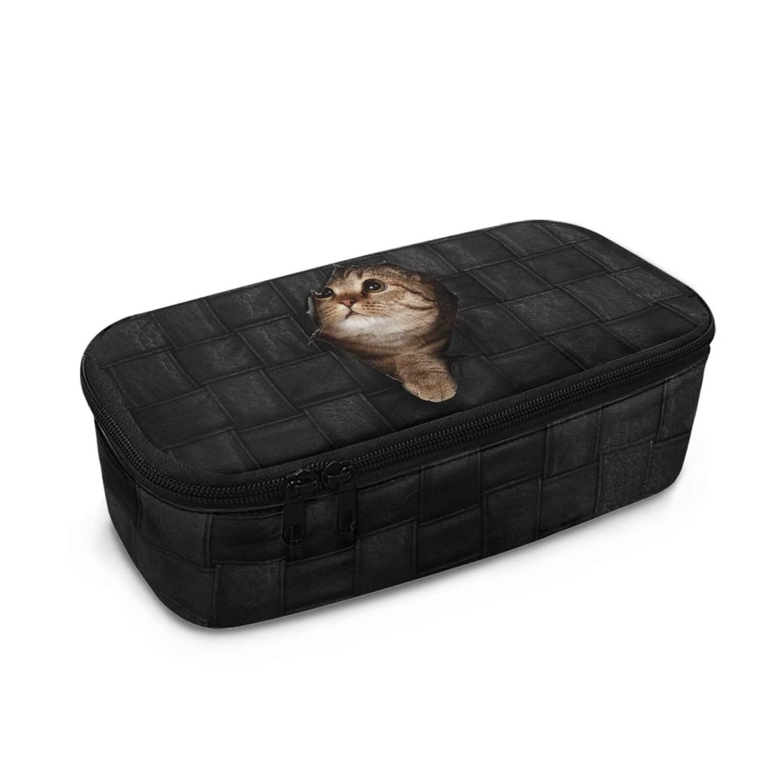 TOADDMOS Cute Cat in Pocket Pencil Case for Girls Women Large Capacity Storage Pencil Pen Case Bag Travel Toiletry Bag Organizer for Boys Men โ image 1