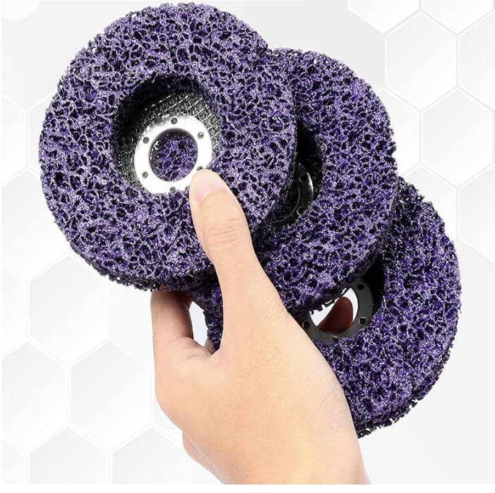 5x Reinigungsscheibe Für Winkelschleifer – 100 Mm, 60er Körnung, Für Rost, Farbe & Zunder, Lila CSD-Scheibe