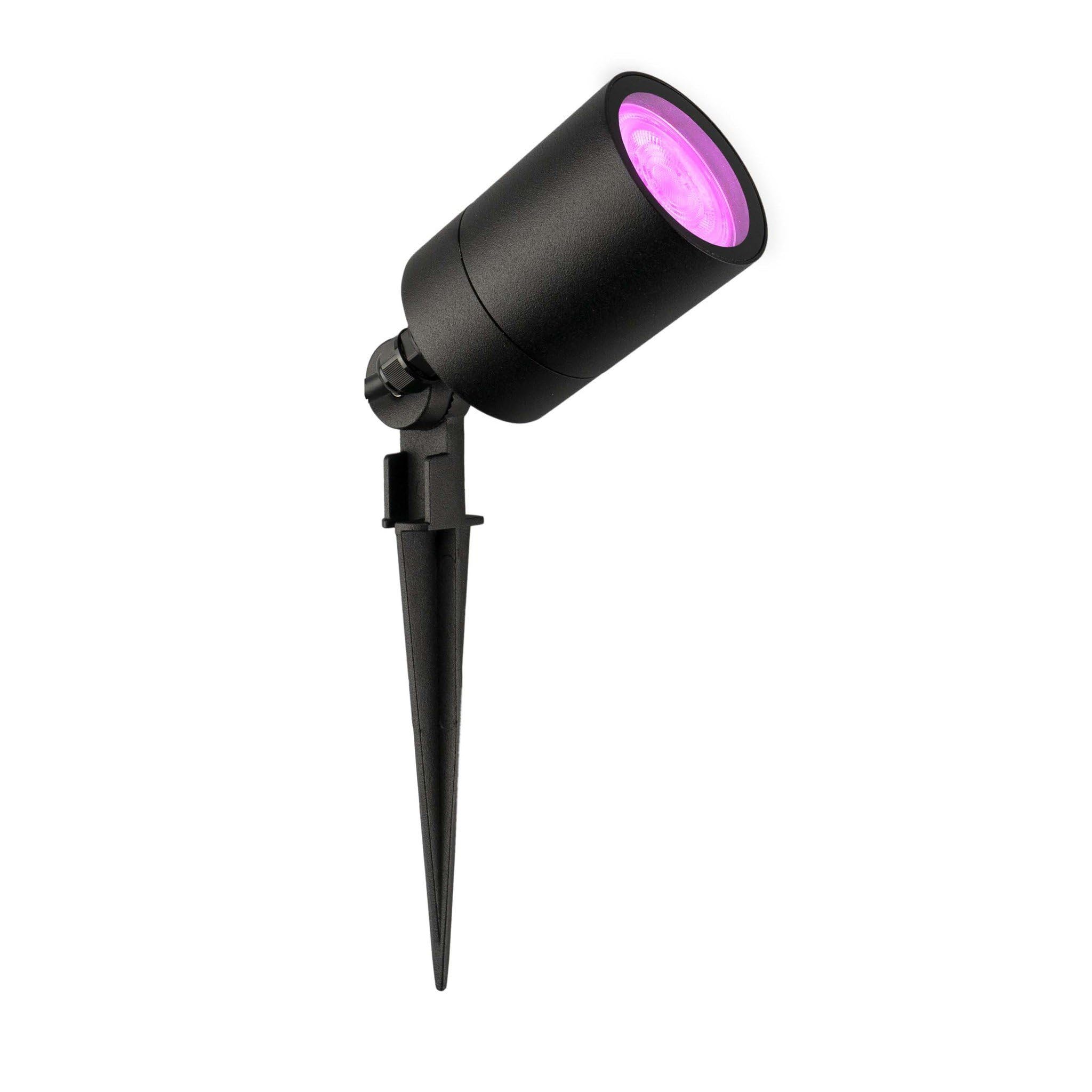 Ledvion Black - Smart Wifi Led Spike Spotlights, Ip65, 5W, Rgbww, 1M Cable, Led Spotlight, Outdoor Led Garden Light
