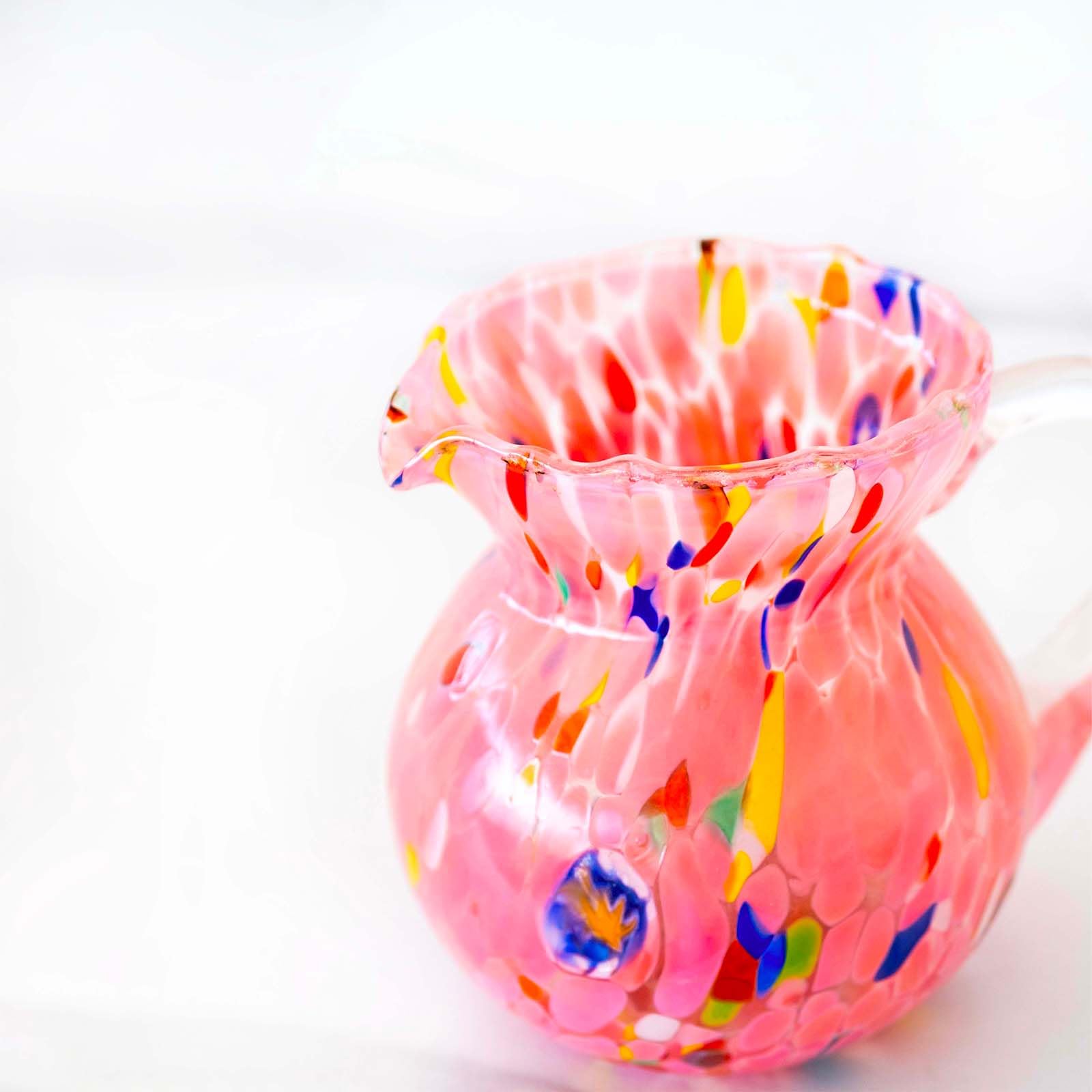 MurArt Brocca in Vetro di Murano 1000 ml Collezione MAREA Alta 15cm Lavorato a Mano Made in Italy