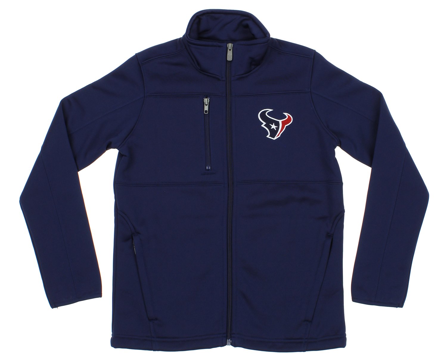 Outerstuff Houston Texans NFL Big Boys Youth Bonded Fleece Full Zip Jacket, Navy