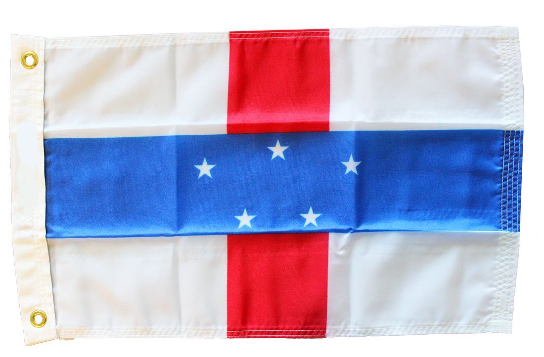 Netherlands Antilles - 12 in x 18 in Nylon World Flag