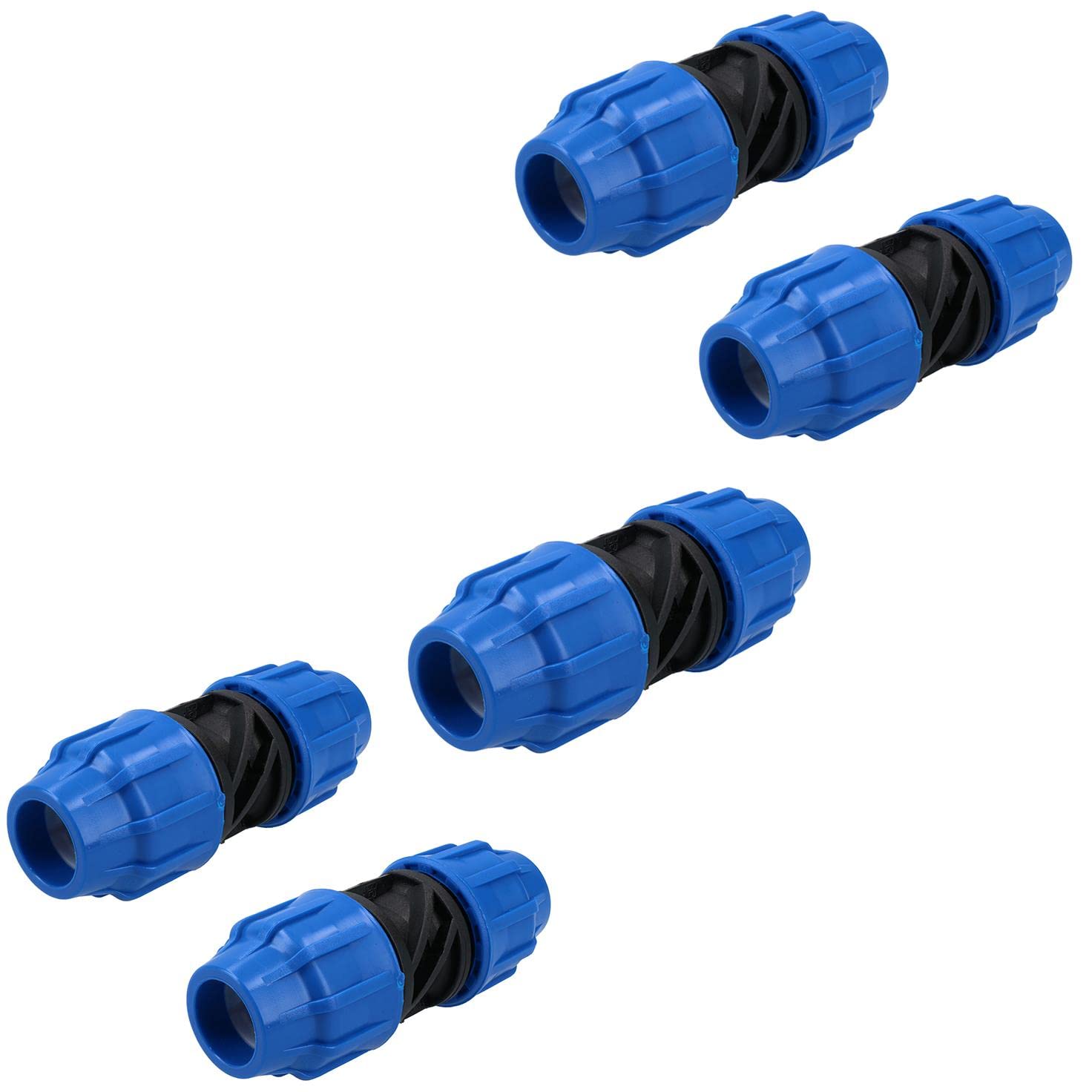 25 x 25 mm MDPE dritto tubo raccordo a compressione raccordo connettore 5 pezzi