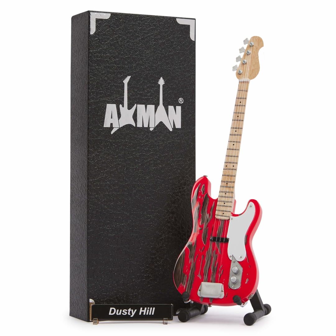 Axman Men's Neutral Dusty Hill : Bass Guitar - Miniature Guitar Replica - Music Gifts