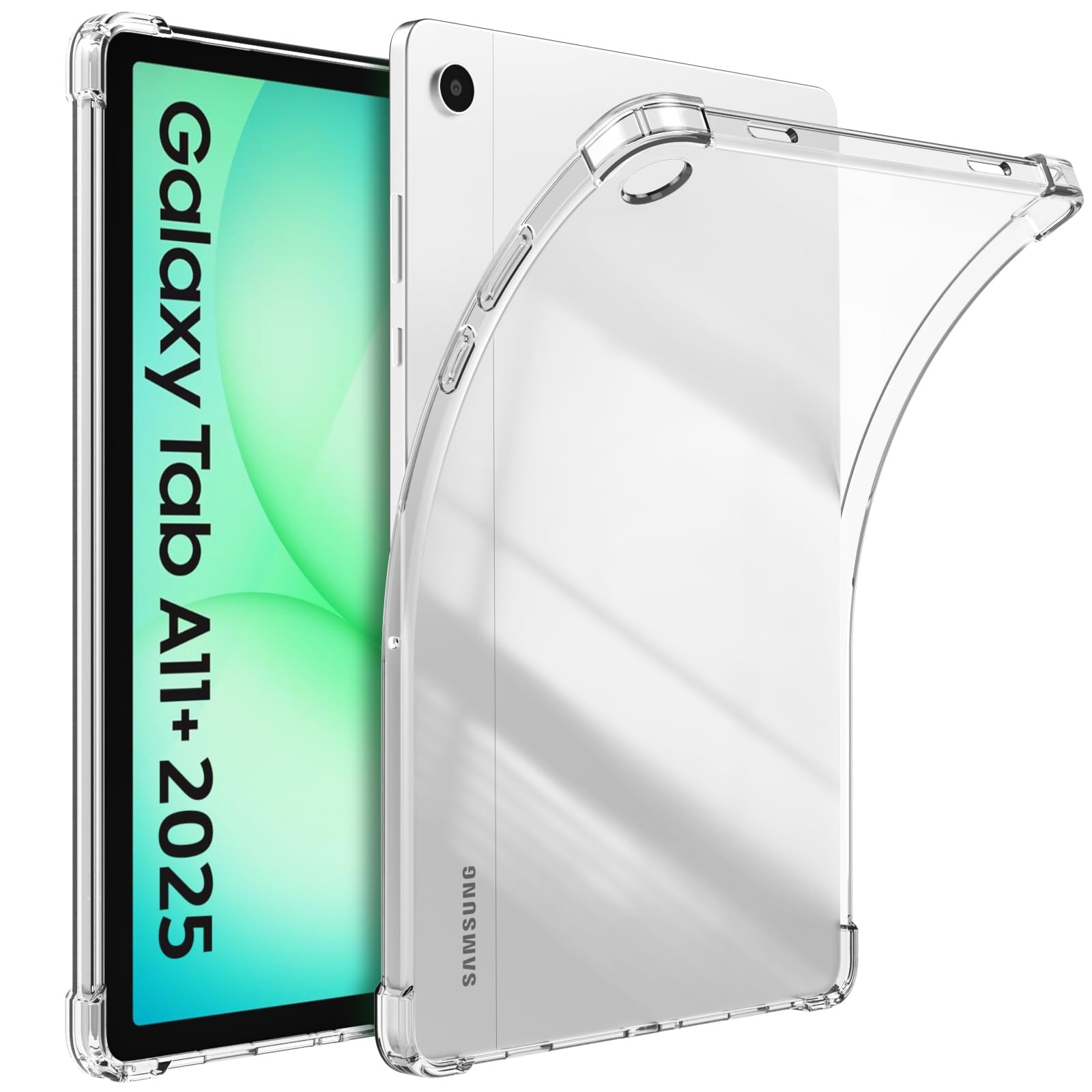 TiMOVO Transparent Hülle für Samsung Galaxy Tab A11+/A11 Plus 11 Zoll 2025 (SM-X230/‎X236/‎‎X238), Ultradünne & Leichte TPU Klar Schutzhülle, Transparent