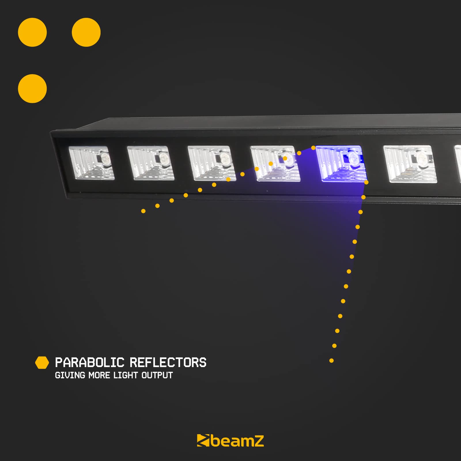 BeamZ Barre LED UV BUV183-18 LED UV, Puissance 3 Watts, Consommation 40W, Très Légère, Facile à Transporter, Idéale pour les Soirées à Thème