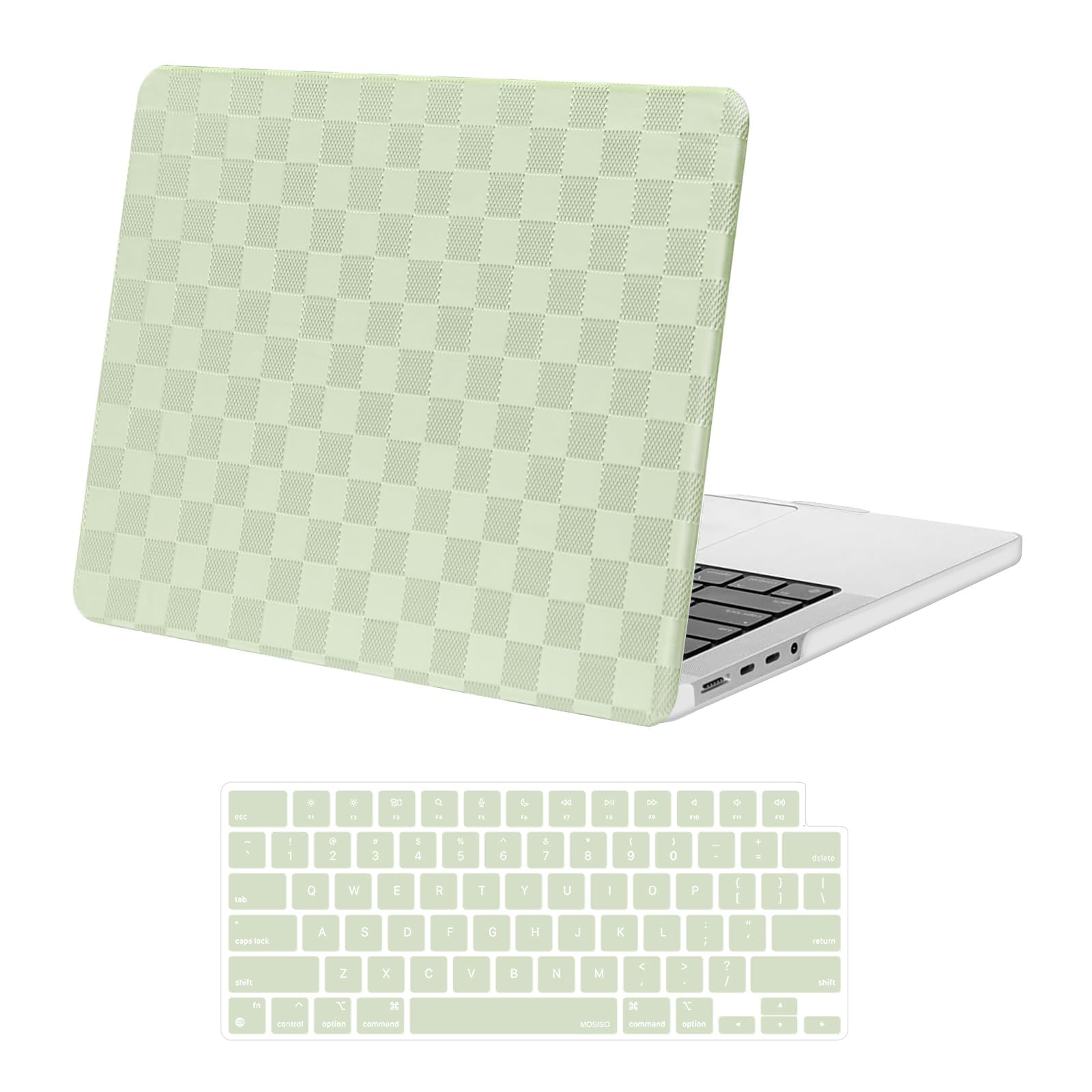 MOSISO Compatible with MacBook Pro 14 inch Case 2025-2021 M5 M4 M3 M2 M1 A3112 A3434 A3185 A3401 A2918 A2992 A2779 A2442, Checker Texture Grid PU