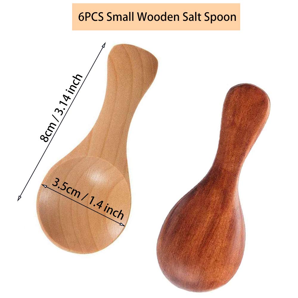 Set Di 15 Cucchiai Di Legno Piccoli - Palette Per Marmellata, Spezie, Caffè, Zucchero E Farina - Foto 12