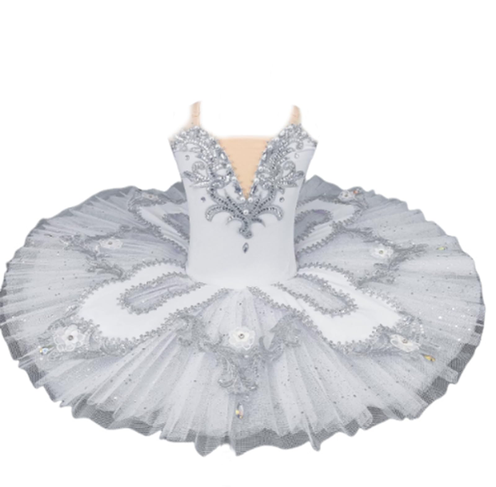 Tutú de Ballet Profesional para niña, tutú de panqueque para niñas del Lago de los Cisnes, Disfraces de Bailarina para competición de Danza