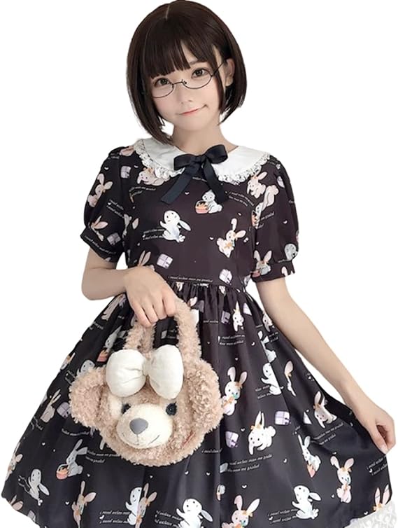 Amazon Co Jp D Alice 黒うさちゃんワンピース ゴスロリ ロリータ 夏 うさぎ 半袖 ブラック ファッション Amazon Co Jp D Alice 黒うさちゃんワンピース ゴスロリ ロリータ 夏 うさぎ 半袖 ブラック ファッション