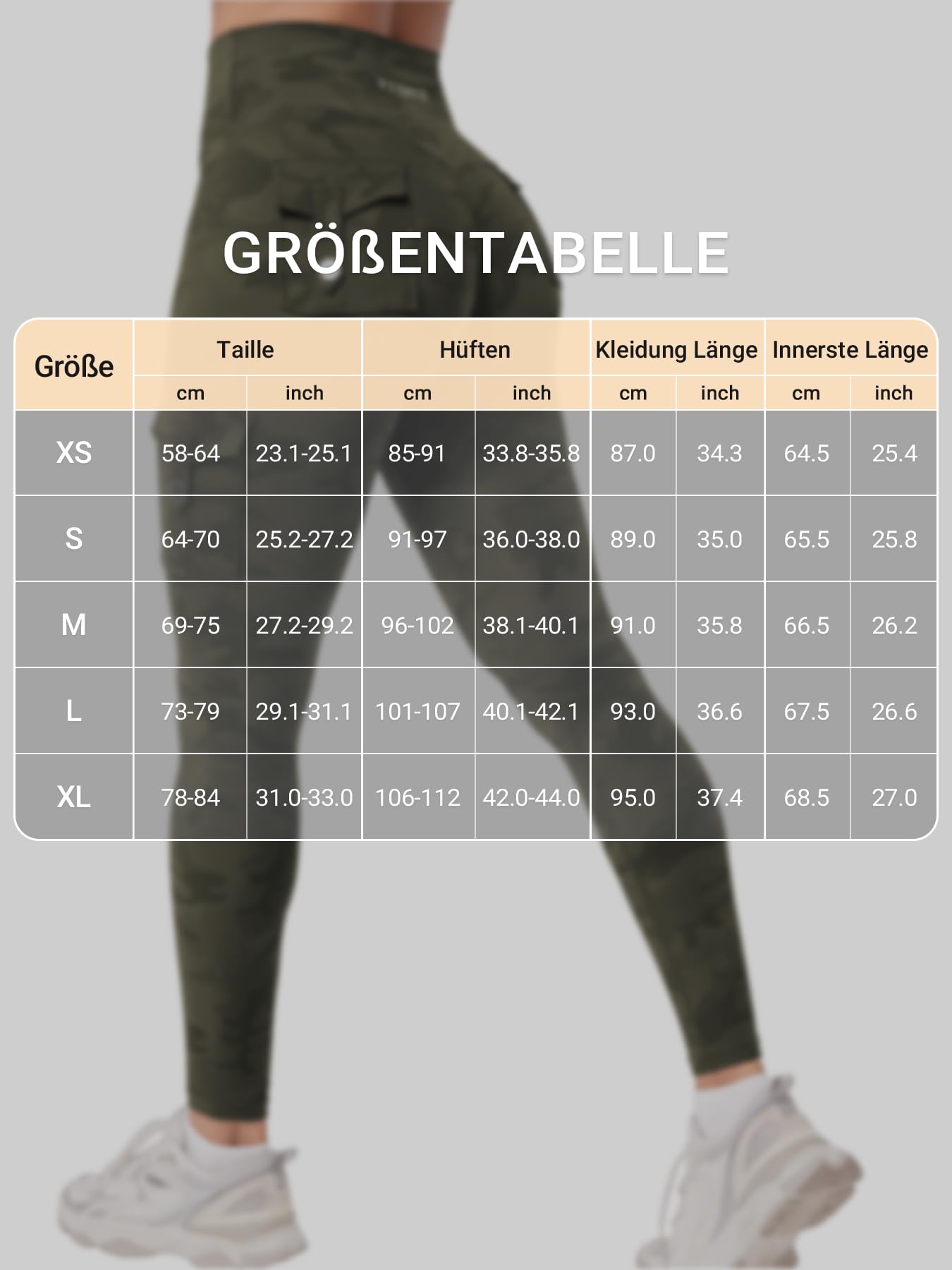 YEOREO CoreFlex Sport Leggings Damen Mit Taschen Invisible Scrunch Butt Gym Leggings High Waist Boom Booty Seamless Push Up Blickdicht Yoga Sport Leggings