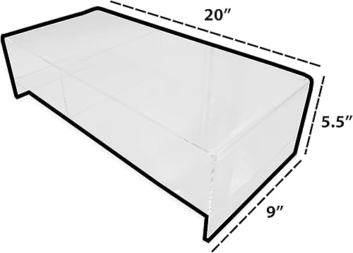 Miniatura 6 de Company Clear 0.197 in Deluxe Acrylic Monitor Stand para computadoras, monitores, portátiles, tabletas, uso de oficina, uso doméstico, escritorios,