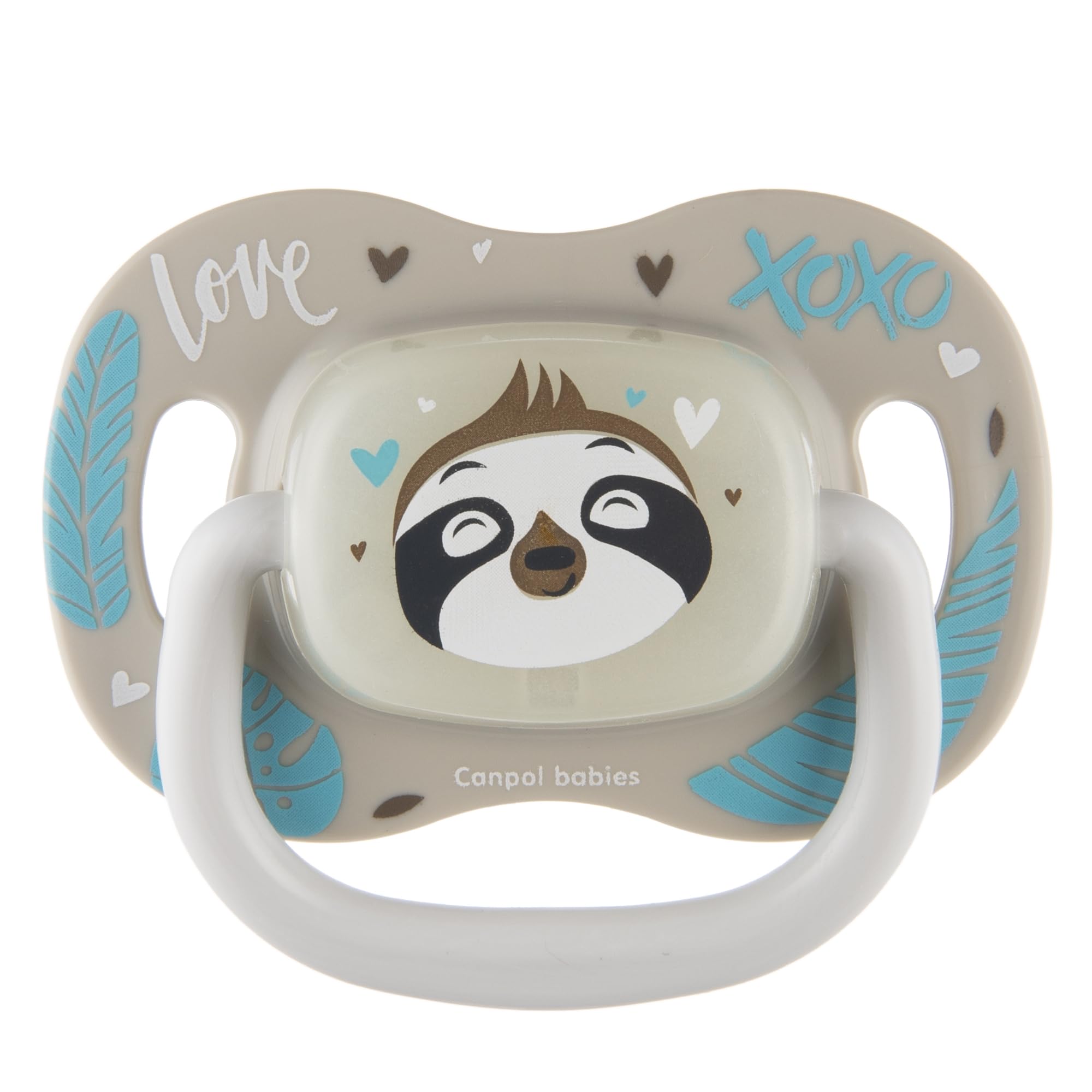 Canpol babies Silicone dummy 6-18 m symmetrical EXOTIC-LENI grey