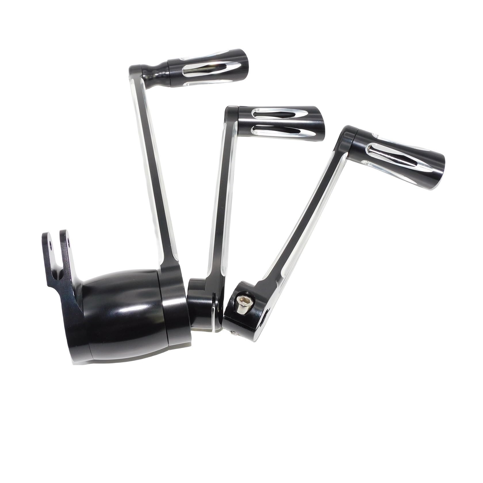 Levier de vitesse talon-pointe noir avec pédale de frein pour Harley Touring 2008+