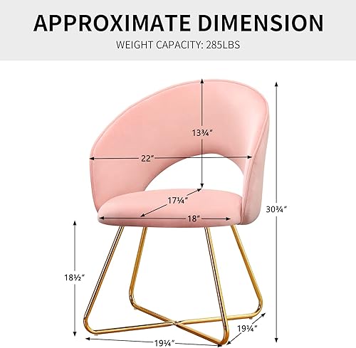 Miniatura 2 de Furnimart Moderna y elegante silla Papasan tapizada de terciopelo, silla curvada de tocador con respaldo medio, sillas de descanso con patas