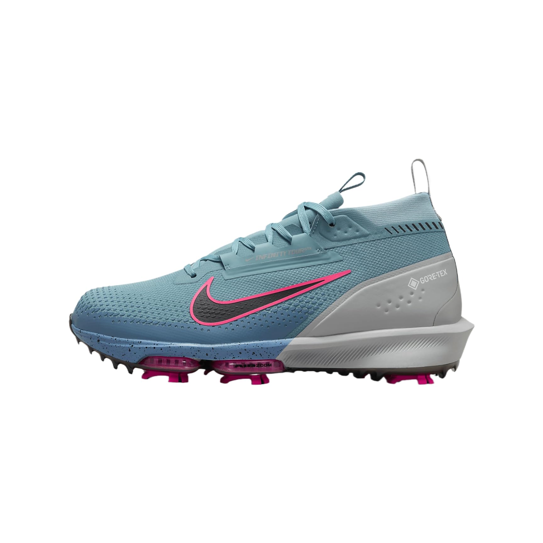 Nike Infinity Tour 2 Gore-TEX Men's Waterproof Golf Shoes (Extra Wide) (FV4898-400, Denim Turquoise/Aegean Storm/Hyper Pink/Black) Size 8.5