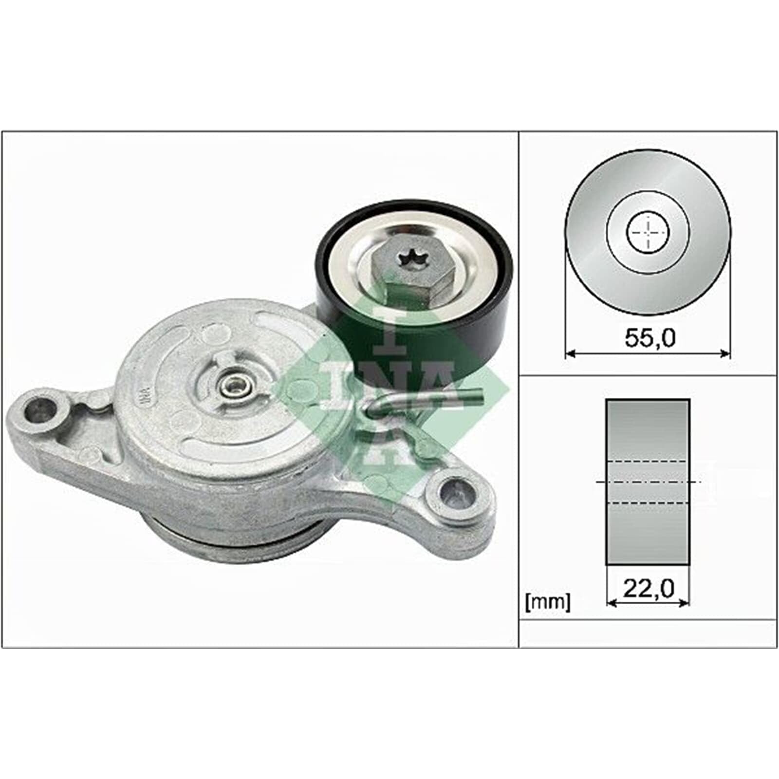 INA 534 0420 10 Braccio tenditore Cinghia Poly-V | Compatibile con: MINI MINI, Cabriolet, CLUBMAN, CLUBVAN, COUNTRYMAN, Coupe, PACEMAN, Roadster, TOYOTA AURIS, AURIS Kombi