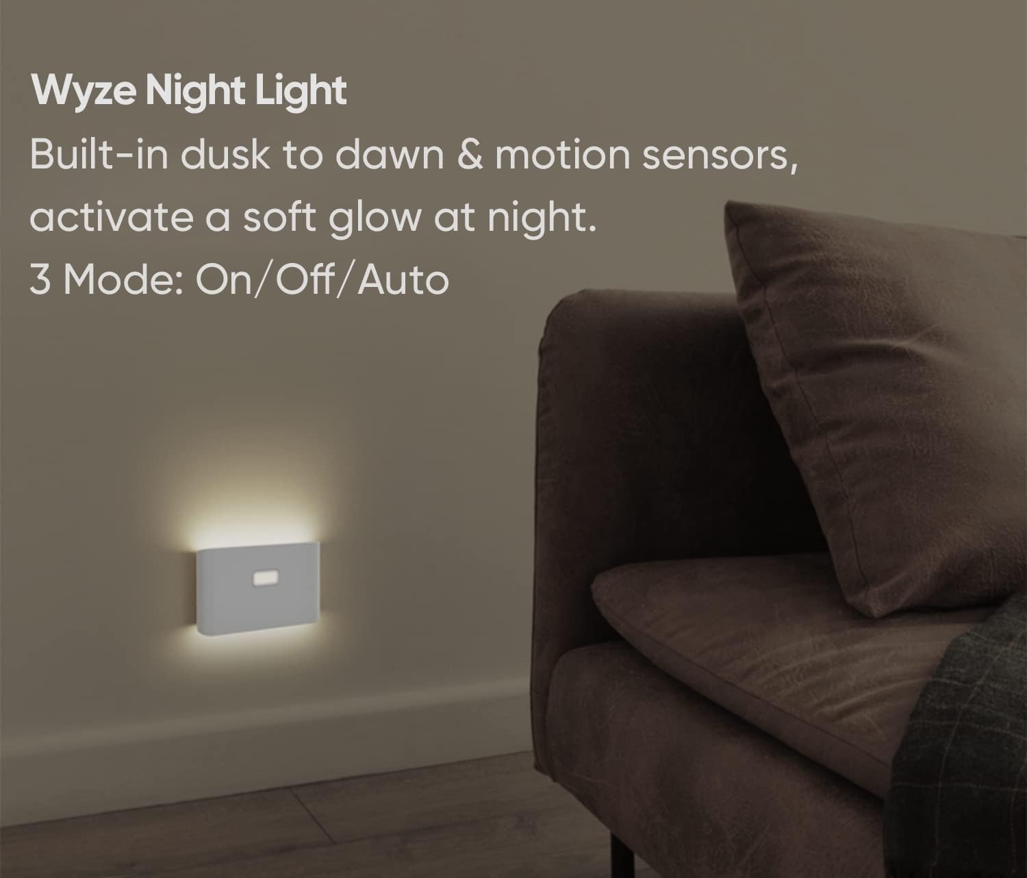 Wyze Lifestyle - Luces nocturnas recargables con sensores de movimiento y de anochecer, luz blanca cálida y suave para baño, pasillo, enlazable, montaje magnético, paquete de 9