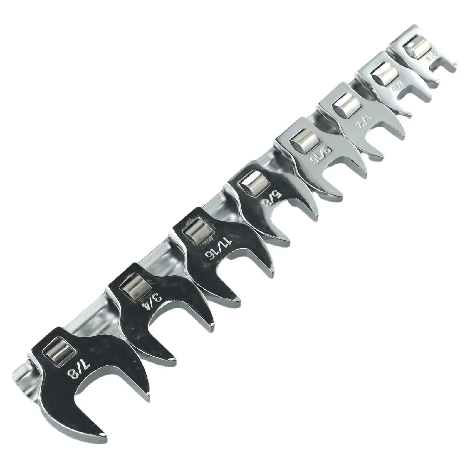 Xuczhai One Color Spanner Brake 3/8 Inch Wrench Drive End Crowfoot Chrome Foot 22Mm Set Crow 8Pcs Open To Wrenches Imperial 10 Plated