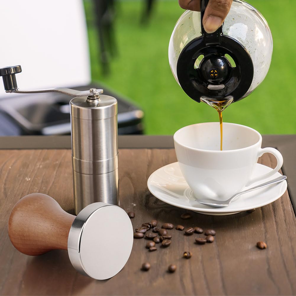 Vicloon Prensador de café, 51mm Tamper de Acero Inoxidable, Premium Tamper, Café Tamper, Prensadores de Café, Prensador Cafe para prensar café Espresso, Imprescindible para Los Baristas