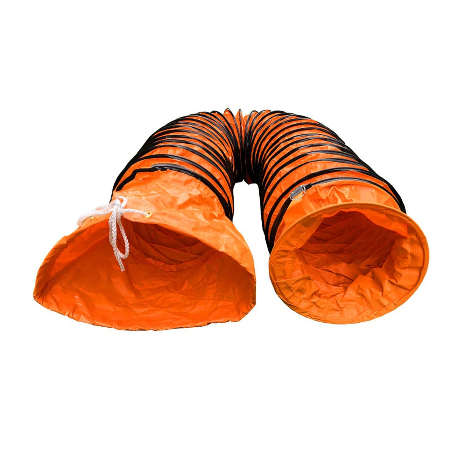 LIGUOYI Tubo Flessibile in PVC per Tubo di Scarico, 5M 10M Tubo di Ventilazione Diam 300mm 500mm 600mm, Impermeabile Condotto Flessibile in PVC con Corde Regolabili, Collapses for Easy Storage