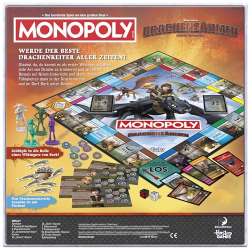 DreamWorks Drachenzähmen leicht gemacht Monopoly Brettspiel - Deutsche Fassung – Bild 6