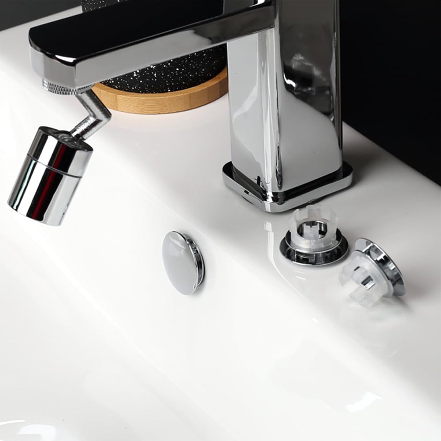 Juego de 4 cubiertas de desbordamiento para fregadero, anillo de desbordamiento redondo para lavabo y accesorios de bañera para fregadero de baño (plateado)