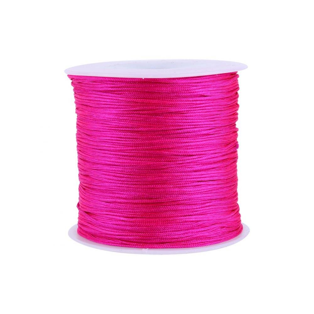 Corde En Nylon Pour Bijoux DIY - Fil Noir 0,8 Mm, Longueur 100 M - Macramé, Nœuds Chinois, Perles