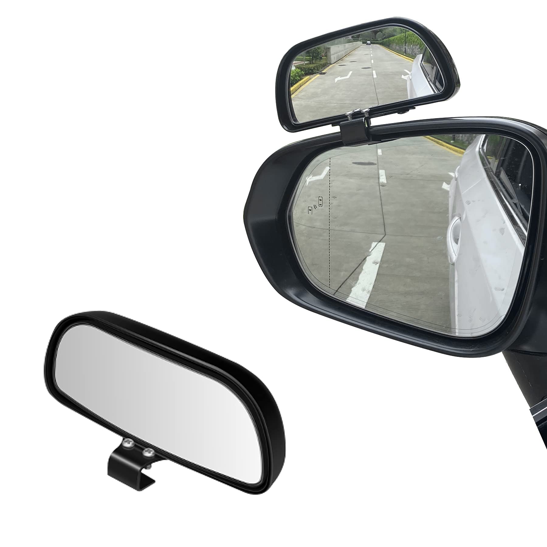 Side Rearview Mirror, Blind Spot Mirrors, Adjustable Mounted Blind Spot Mirror, HD Glass Wide Angle Side Rearview Mirror Universal, Adjustable Car Auxiliary Wide Angle Side Rearview Mirror for Cars