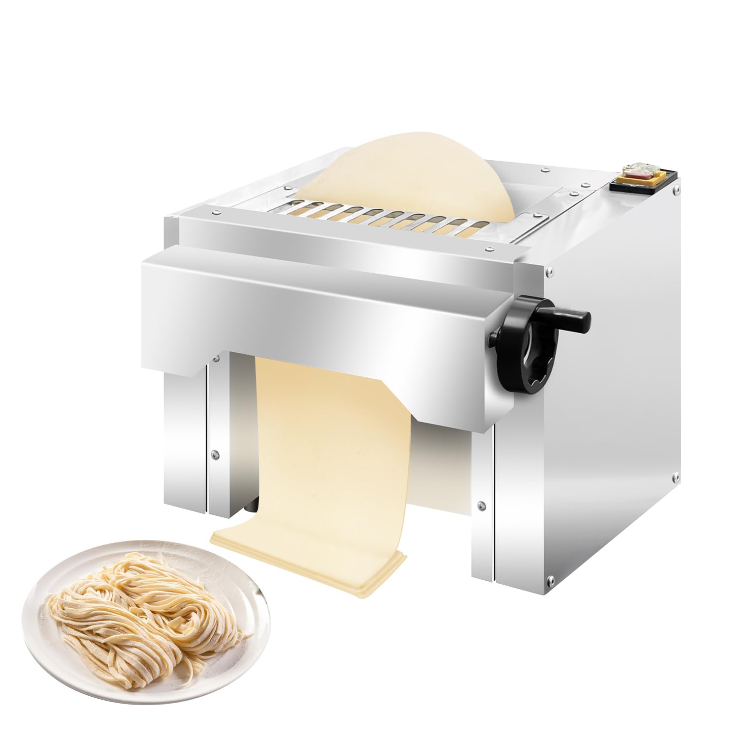 Commercial Electric Dough Roller & Sheeter – Tabletop Pizza Press for Pastries, Croissants, Pies & Cookies – Essential Bakery Equipment for Effortless Baking & Perfect Results.