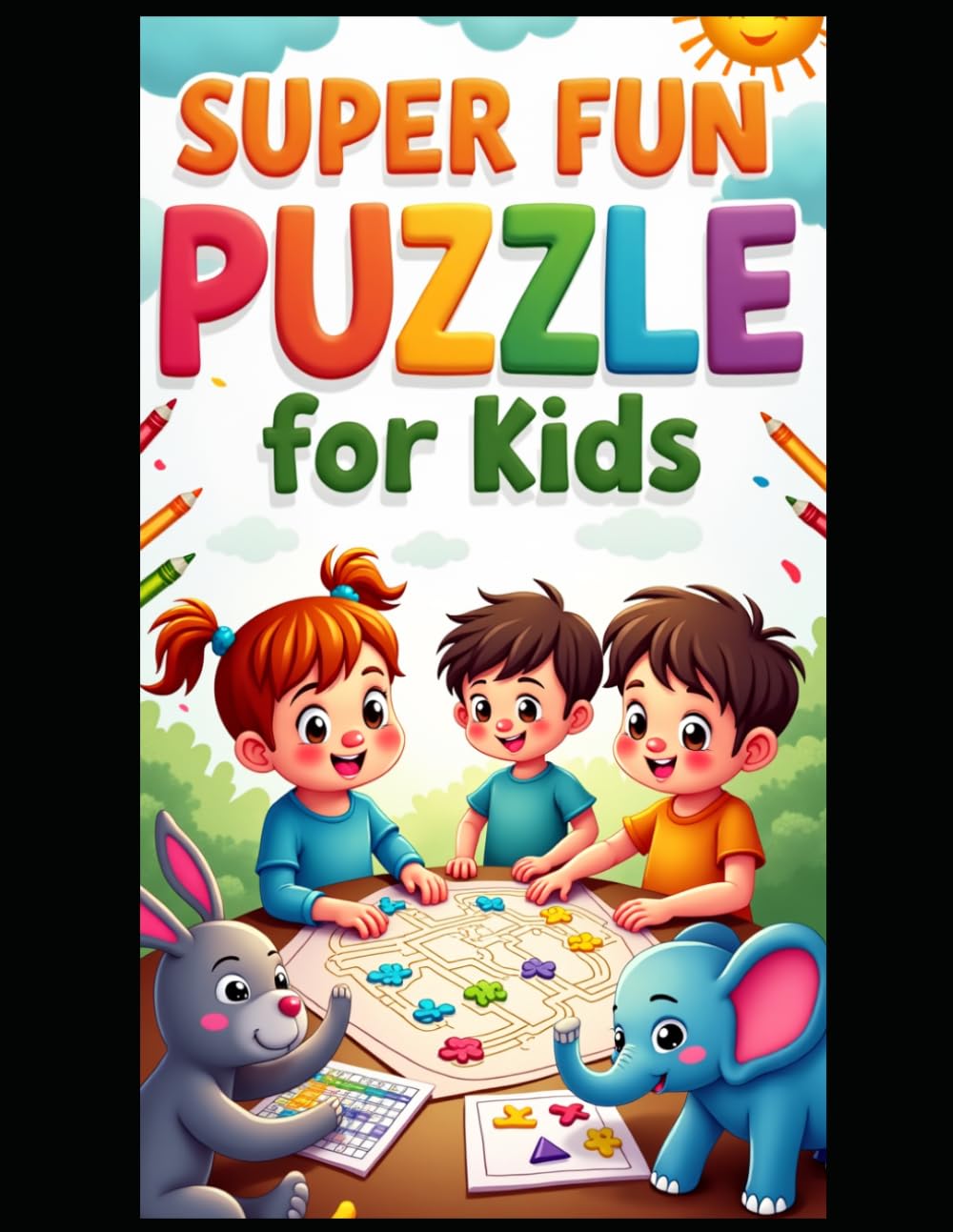 Super Fun Puzzle Book for Kids: Mazes, Spot the Difference, Shadow Matching, and Brain-Boosting Games for Kids Ages 4–8