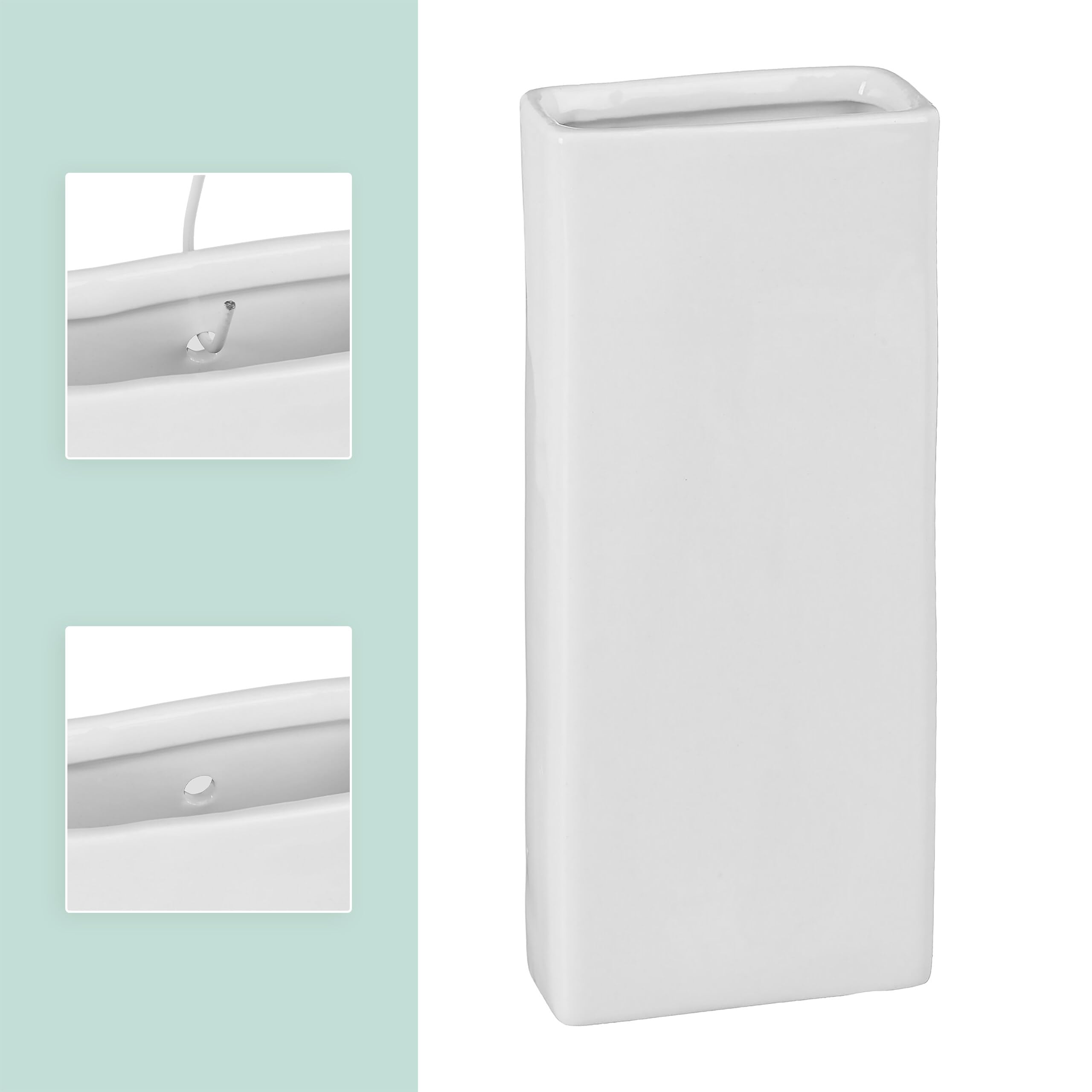 Humidificador Relaxdays para radiadores, set de 6, evaporador de agua, colgable, cerámica, blanco