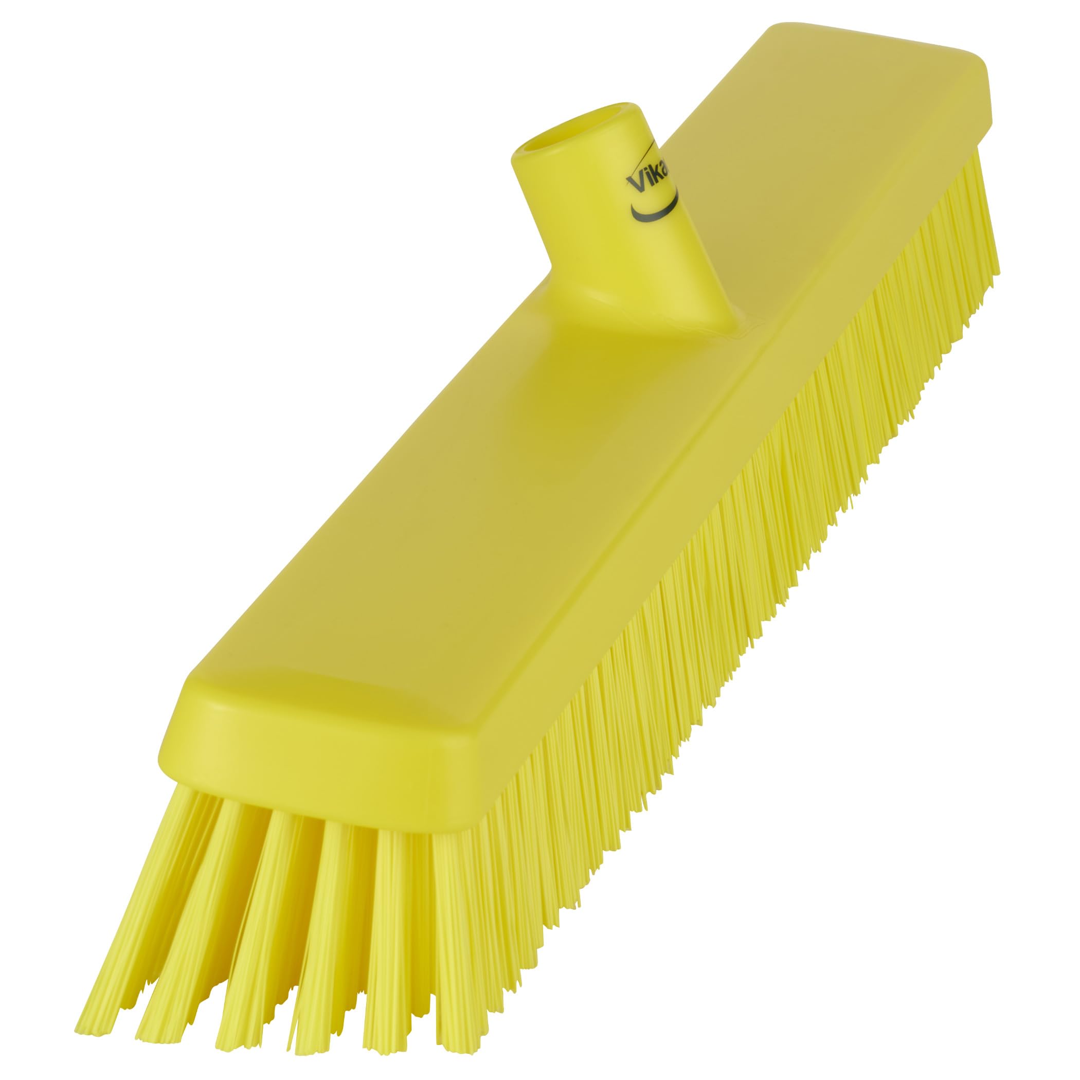 Vikan 31956 Balai poussé très résistant, Doux/Rigide, Jaune 61 cm